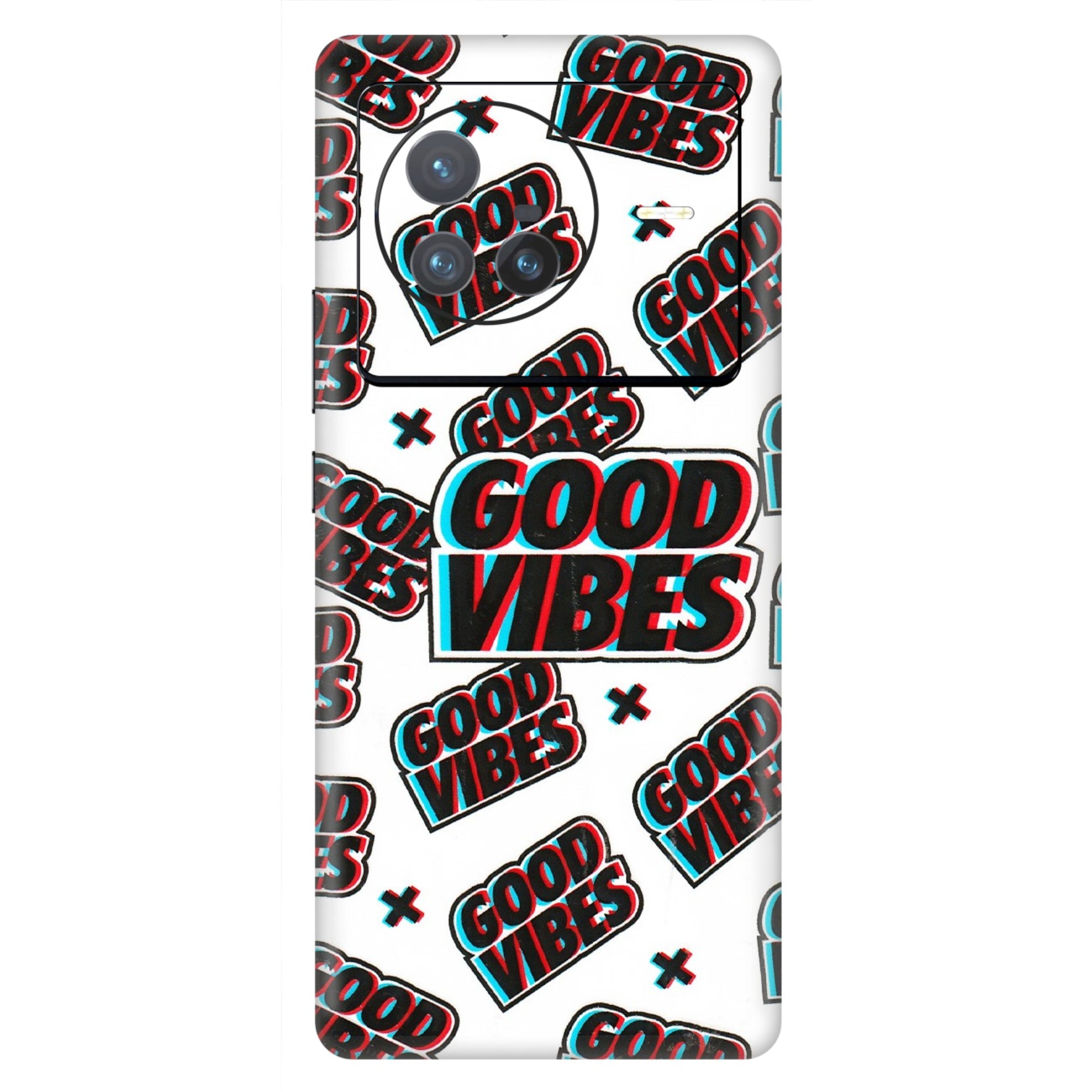 VIVO Z/V/X/T/U/S Series Phone Skins (All Models) - Good Vibes - 3D Embossed Finish (L-282) Vivo X80 (5G)