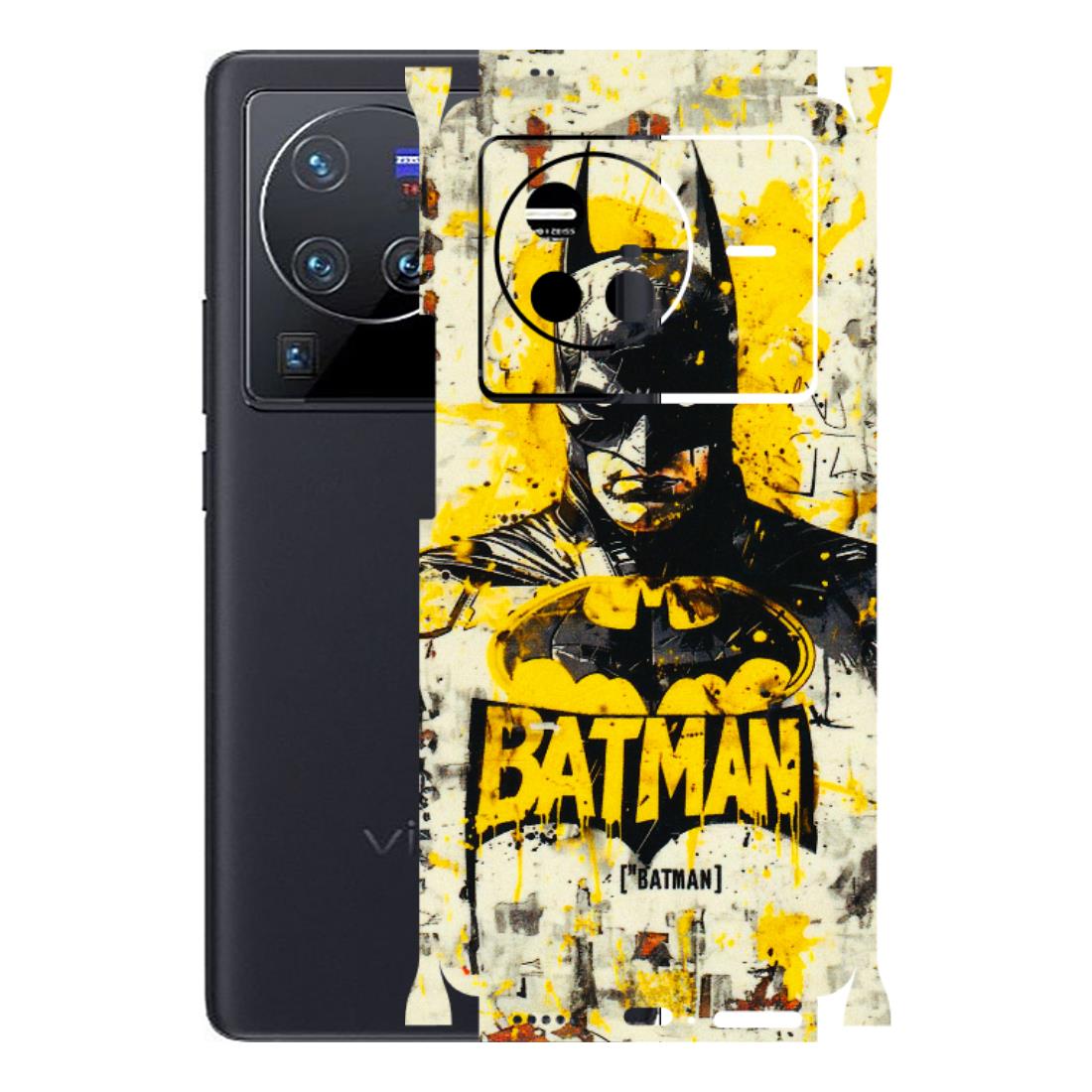 VIVO Z/V/X/T/U/S Series Phone Skins (All Models) - Batman Yellow BT - 3D Embossed Finish (L-304) Vivo X80 (5G)