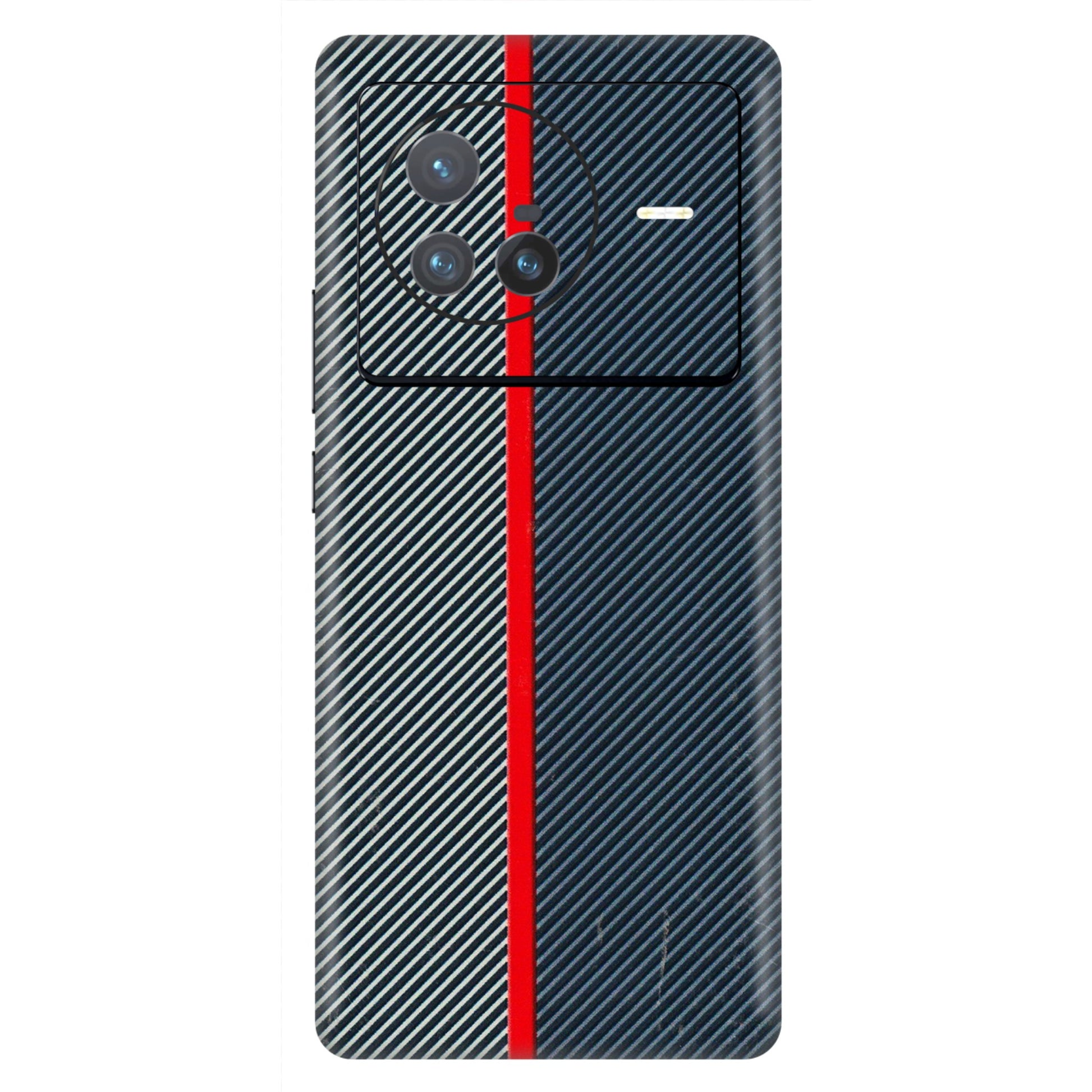 VIVO Z/V/X/T/U/S Series Phone Skins (All Models) - Blue Sober Lines - 3D Embossed Finish (L-305) Vivo X80 (5G)
