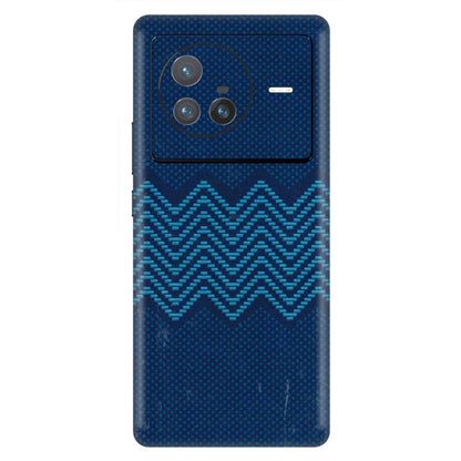 VIVO Z/V/X/T/U/S Series Phone Skins (All Models) - Blue Sober Waves - 3D Embossed Finish (L-306) Vivo X80 (5G)