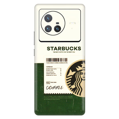 VIVO Z/V/X/T/U/S Series Phone Skins (All Models) - Starbucks Barcode - 3D Embossed Finish (L-308) Vivo X80 (5G)