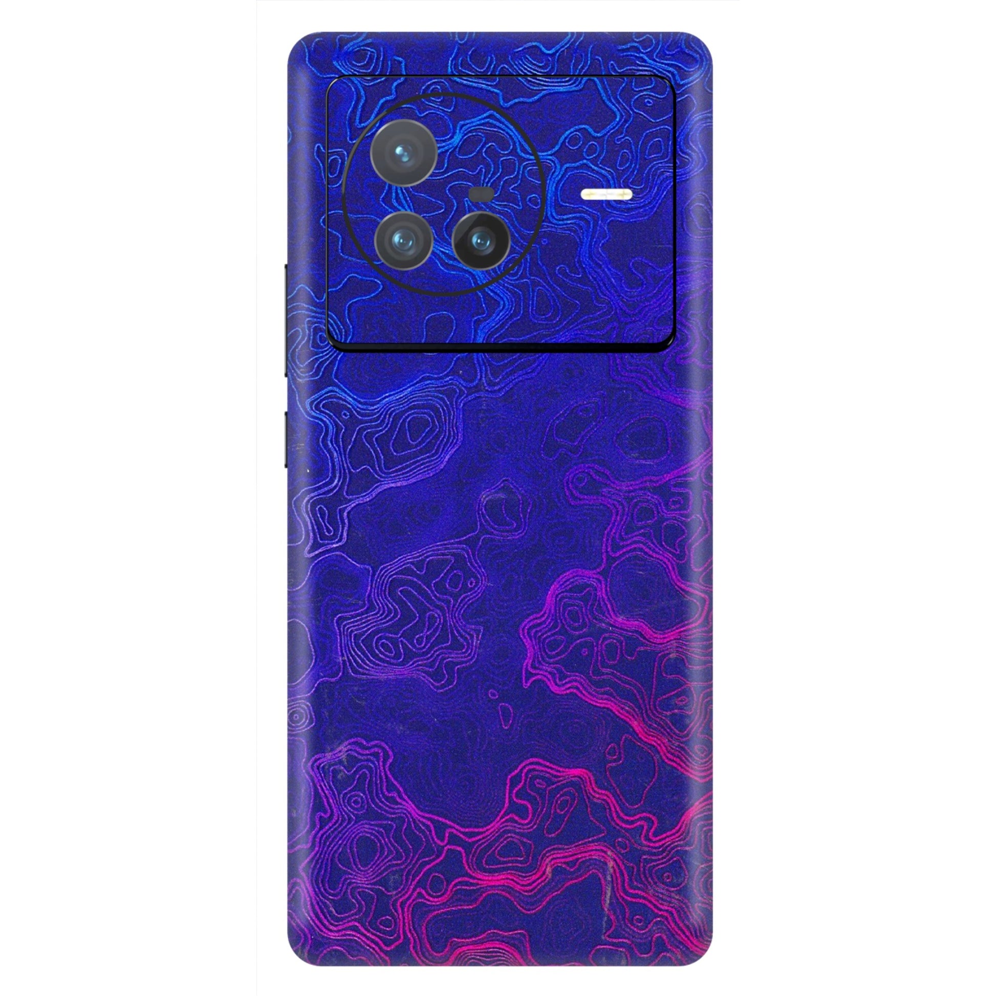 VIVO Z/V/X/T/U/S Series Phone Skins (All Models) - Purple Ripples Swirl - 3D Embossed Finish (L-314) Vivo X80 (5G)