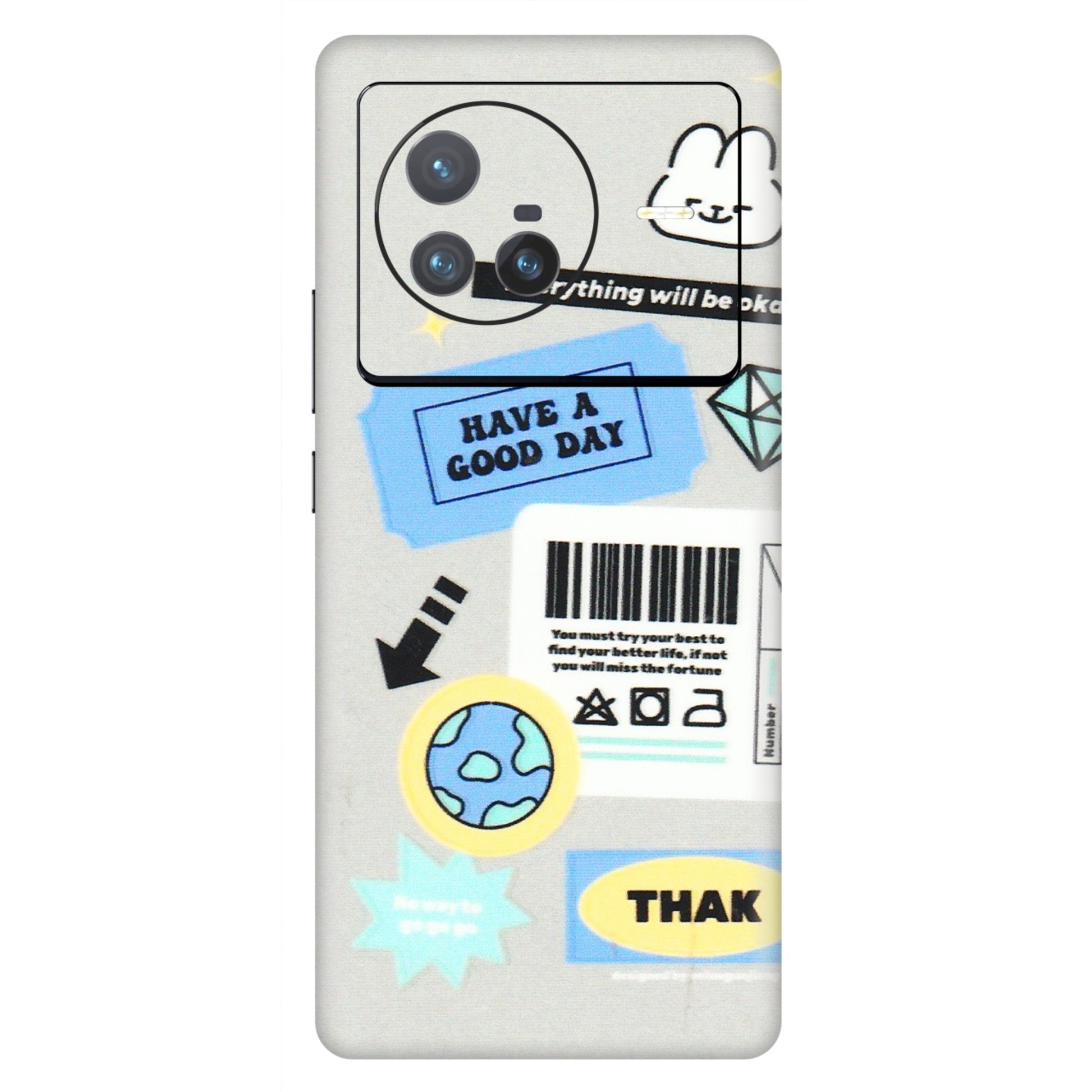 VIVO Z/V/X/T/U/S Series Phone Skins (All Models) - Will Be Okay Design - 3D Embossed Finish (L-316) Vivo X80 (5G)
