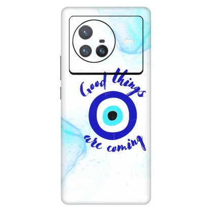 VIVO Z/V/X/T/U/S Series Phone Skins (All Models) - Evil Eye Good Things Are Coming - 3D Embossed Finish (L-322) Vivo X80 (5G)