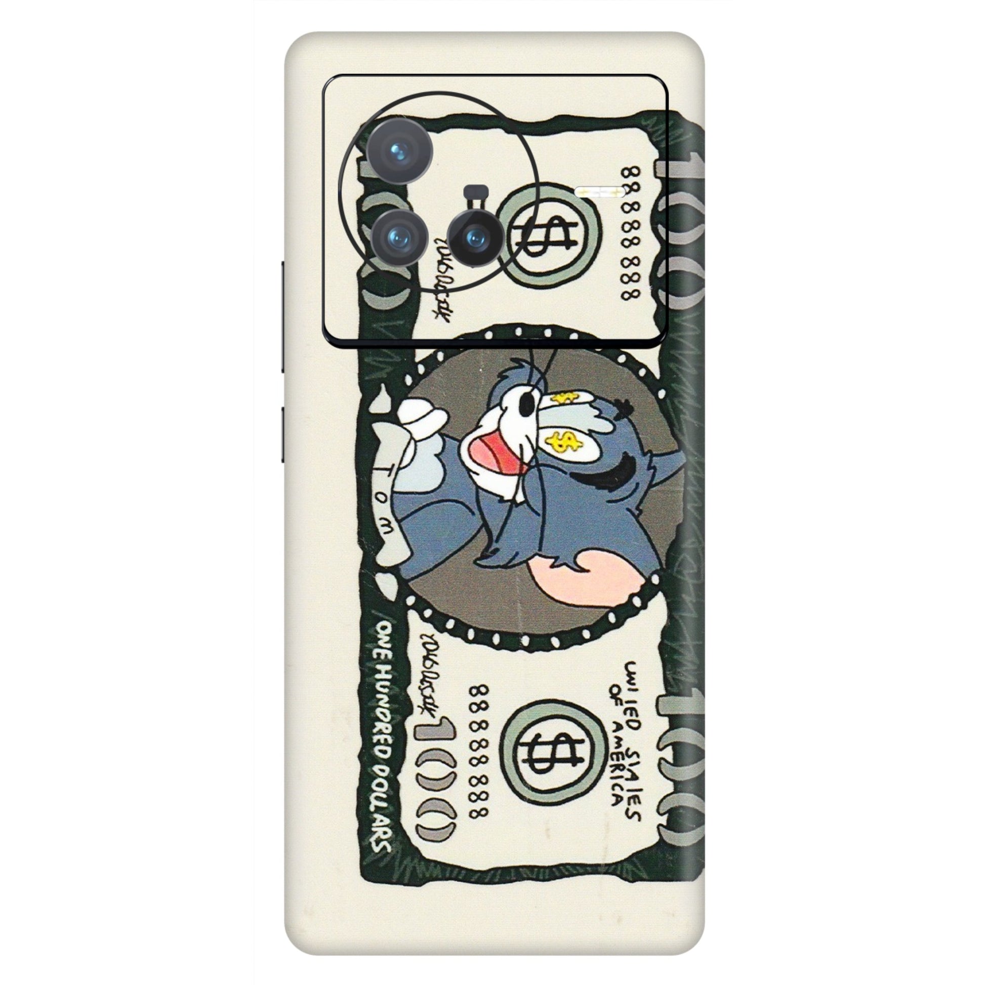 VIVO Z/V/X/T/U/S Series Phone Skins (All Models) - Tom Hundred Dollar - 3D Embossed Finish (L-324) Vivo X80 (5G)