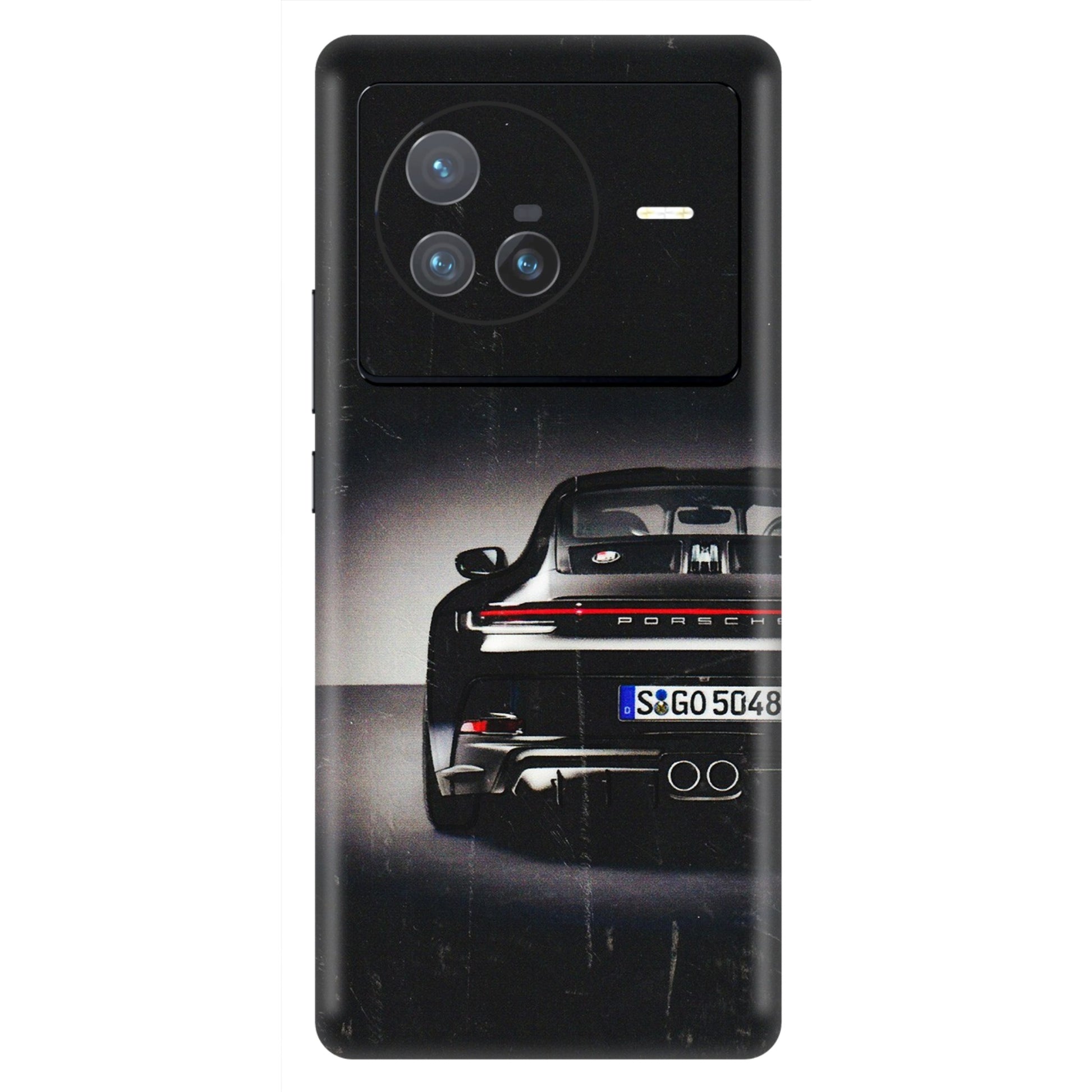 VIVO Z/V/X/T/U/S Series Phone Skins (All Models) - New Black Porsche GT3 - 3D Embossed Finish (L-327) Vivo X80 (5G)