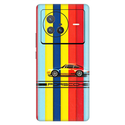 VIVO Z/V/X/T/U/S Series Phone Skins (All Models) - Multicolour Porche - 3D Embossed Finish (L-39) Vivo X80 (5G)