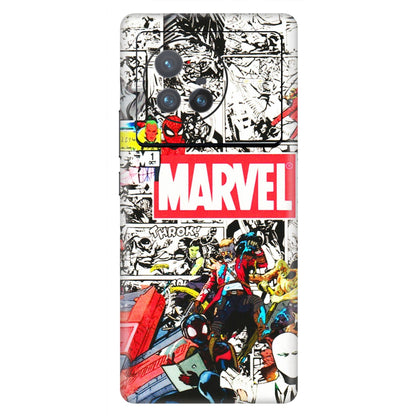 VIVO Z/V/X/T/U/S Series Phone Skins (All Models) - Marvel Colorful Comic - 3D Embossed Finish (L-64) Vivo X80 (5G)