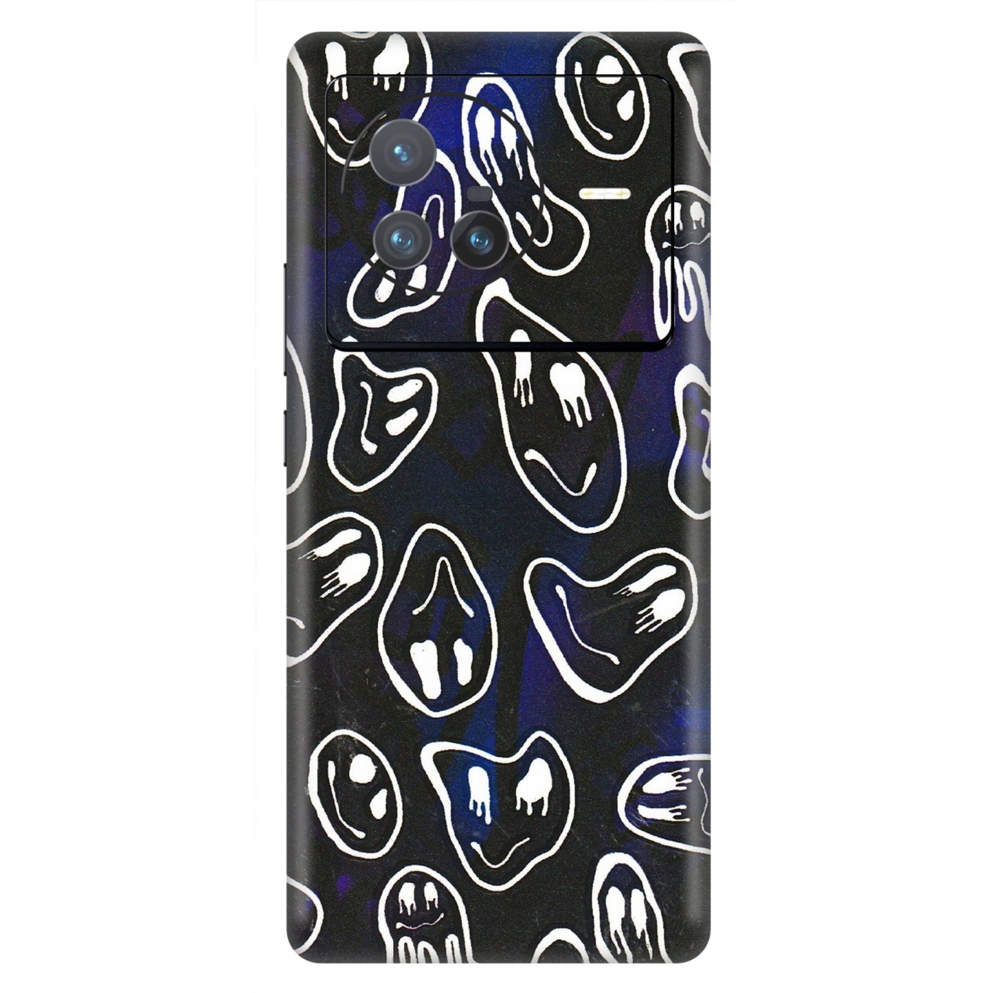 VIVO Z/V/X/T/U/S Series Phone Skins (All Models) - Distorted Smileys - 3D Embossed Finish (L-92) Vivo X80 (5G)