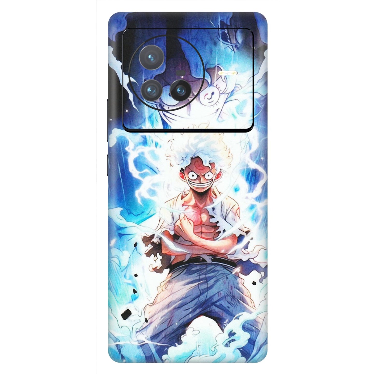 VIVO Z/V/X/T/U/S Series Phone Skins (All Models) - Blue Thunder Luffy Anime - Matte Finish (M-132) Vivo X80 (5G)