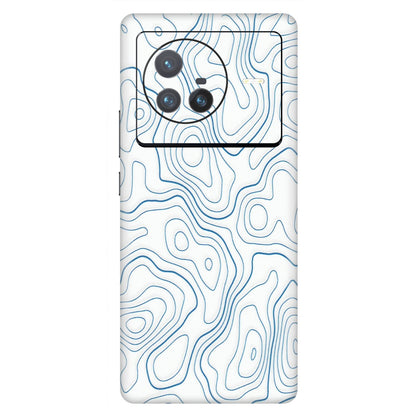 VIVO Z/V/X/T/U/S Series Phone Skins (All Models) - Blue And White Swirls - Matte Finish (M-139) Vivo X80 (5G)
