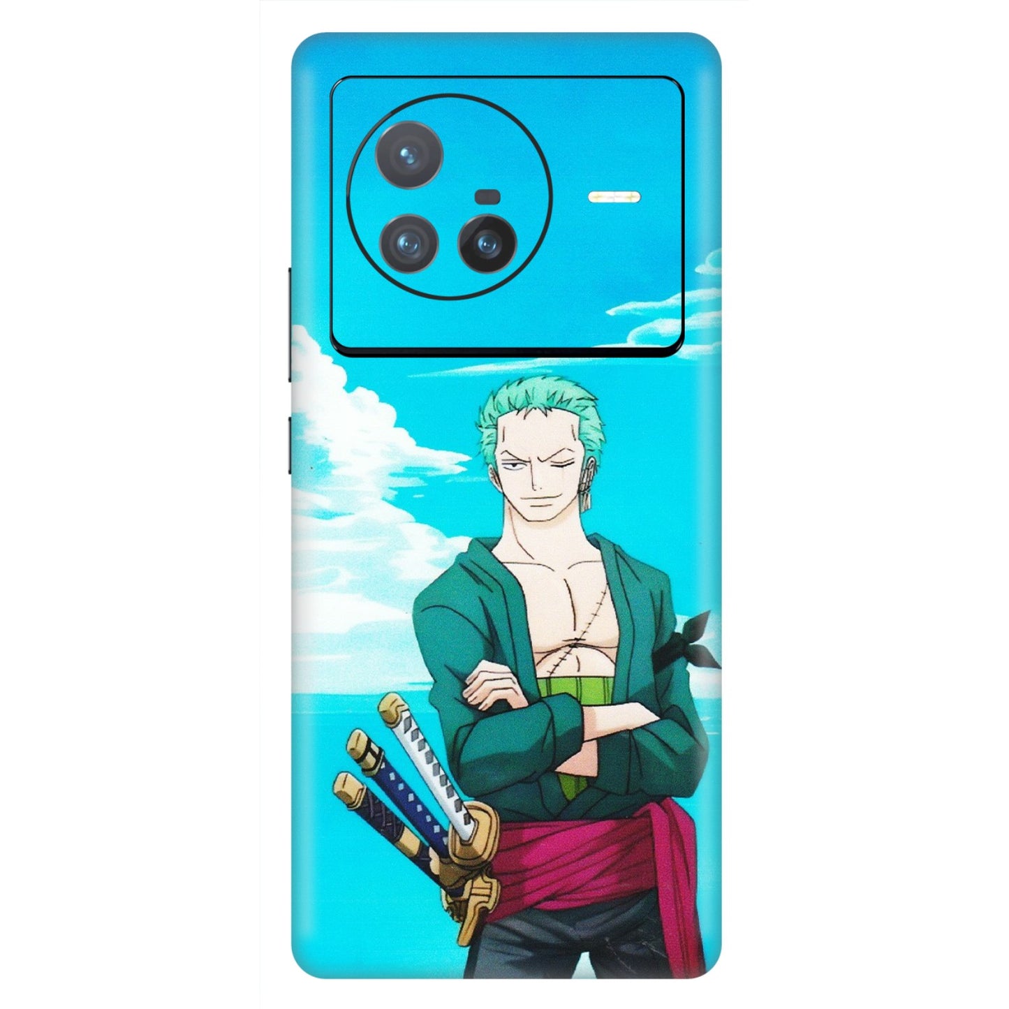 VIVO Z/V/X/T/U/S Series Phone Skins (All Models) - Cool Swordman Zoro Anime - Matte Finish (M-143) Vivo X80 (5G)