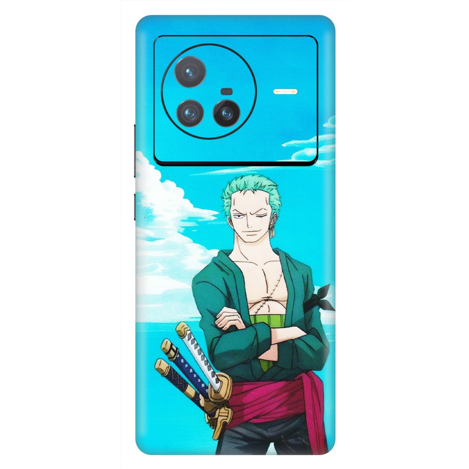VIVO Z/V/X/T/U/S Series Phone Skins (All Models) - Cool Swordman Zoro Anime - Matte Finish (M-143) Vivo X80 (5G)