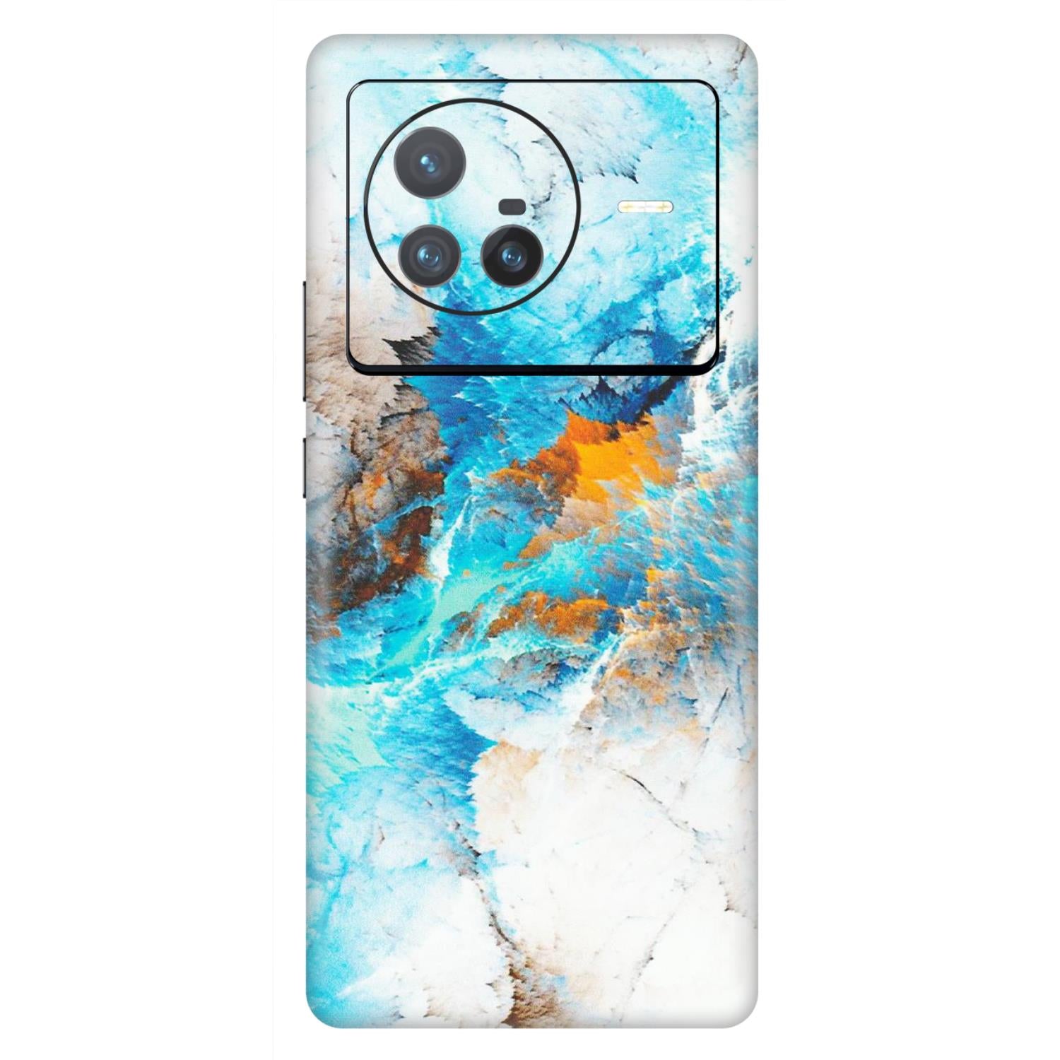 VIVO Z/V/X/T/U/S Series Phone Skins (All Models) - Blue Waves Abstract - Matte Finish (M-19) Vivo X80 (5G)