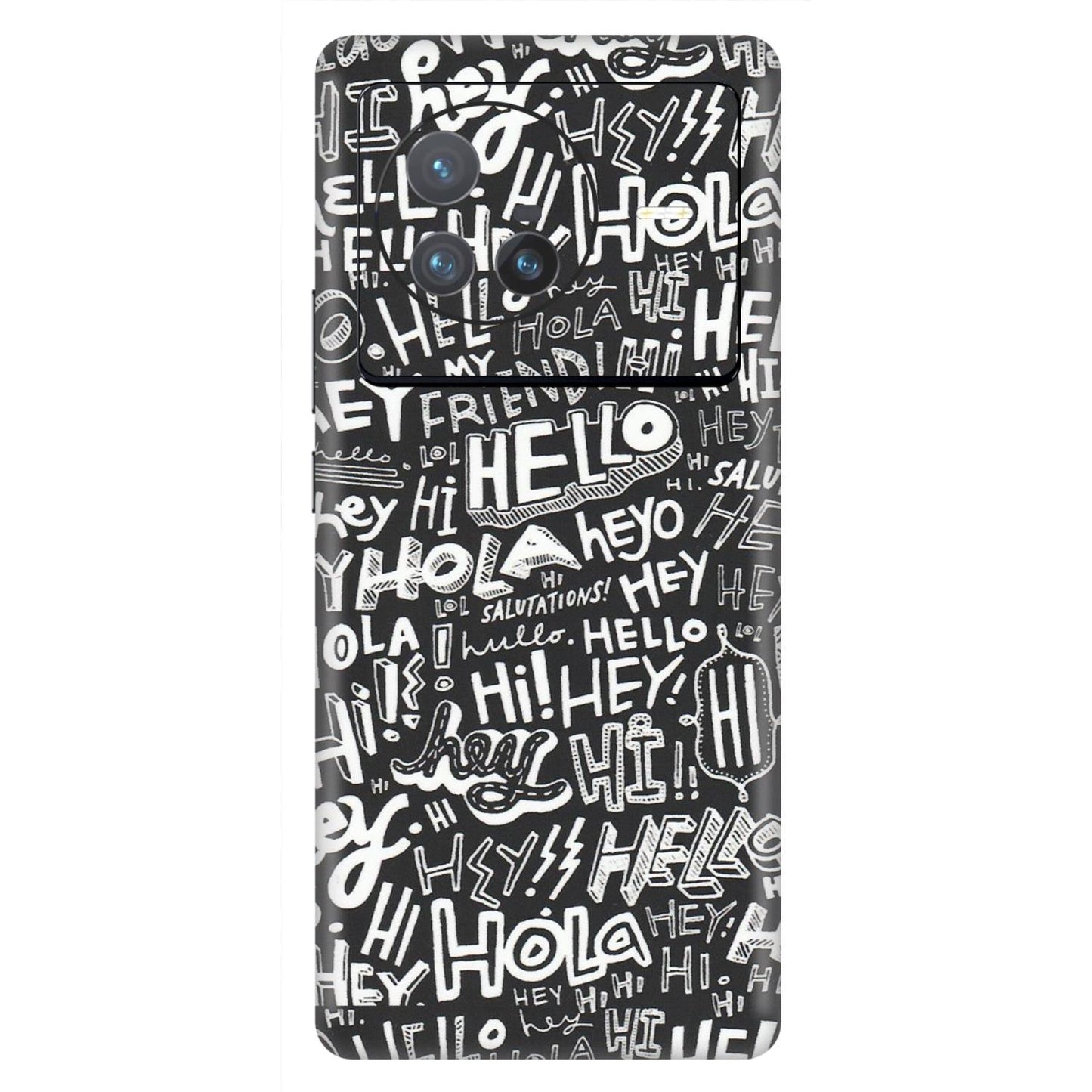 VIVO Z/V/X/T/U/S Series Phone Skins (All Models) - Hi Hello Doodles - Matte Finish (M-25) Vivo X80 (5G)
