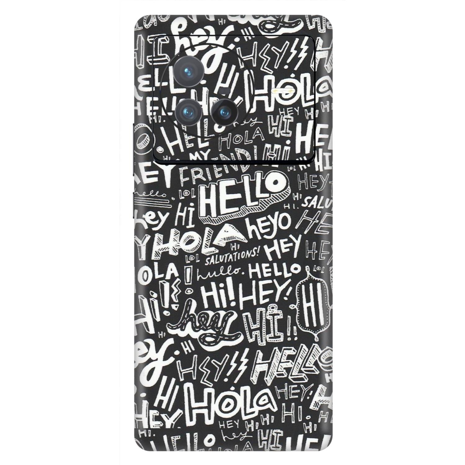 VIVO Z/V/X/T/U/S Series Phone Skins (All Models) - Hi Hello Doodles - Matte Finish (M-25) Vivo X80 (5G)