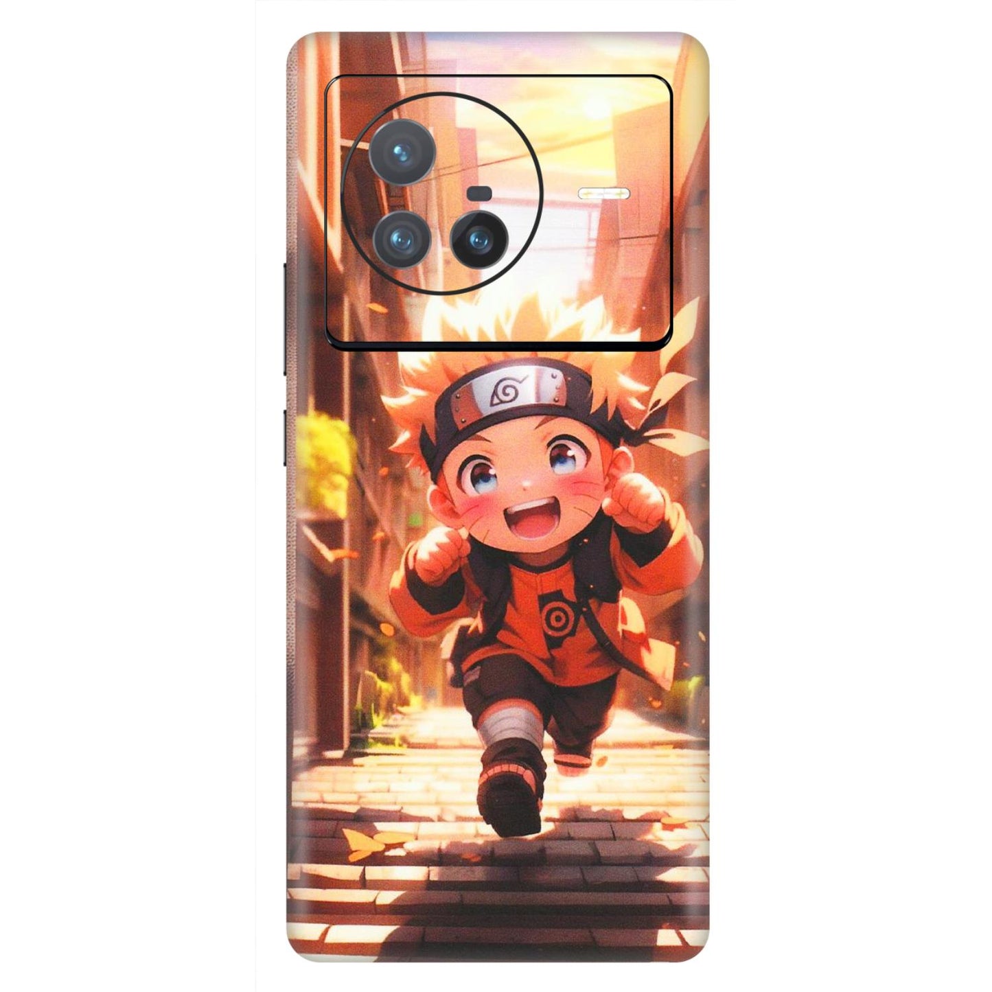 VIVO Z/V/X/T/U/S Series Phone Skins (All Models) - Naruto Cute Toon Running - Matte Finish (M-04) Vivo X80 (5G)