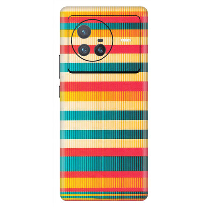 VIVO Z/V/X/T/U/S Series Phone Skins (All Models) - Colourful Stripes Soothing Effect - Matte Finish (M-86) Vivo X80 (5G)