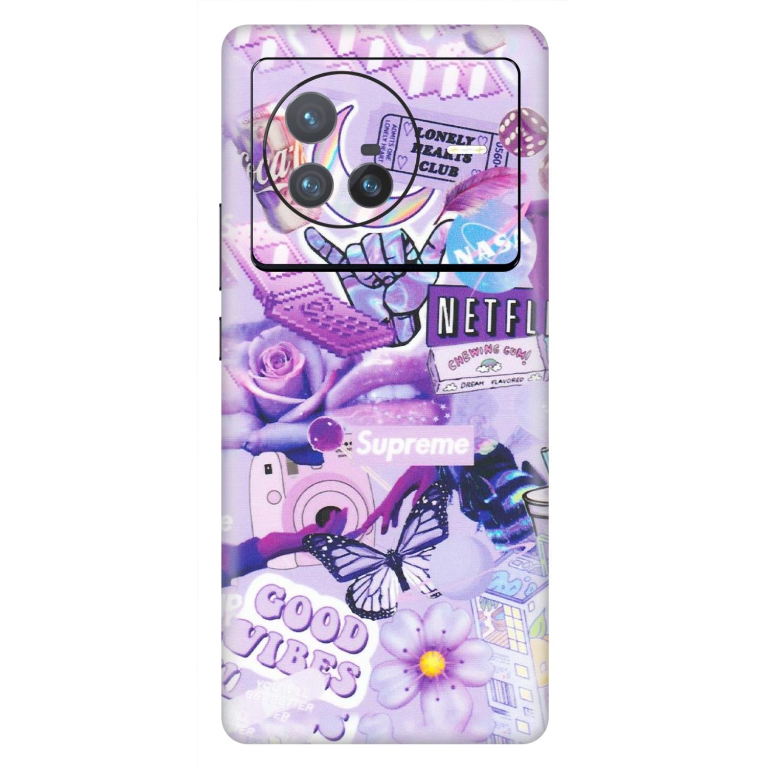 VIVO Z/V/X/T/U/S Series Phone Skins (All Models) - Supreme Purple Magic - Matte Finish (M-88) Vivo X80 (5G)