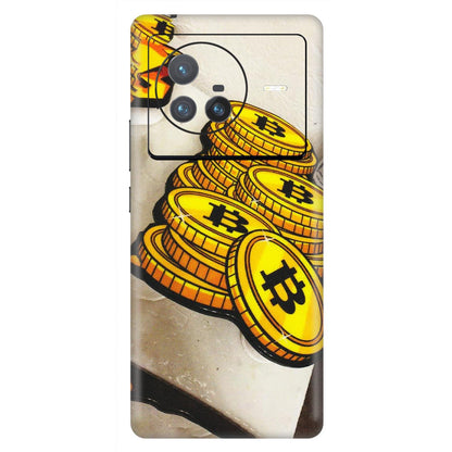 VIVO Z/V/X/T/U/S Series Phone Skins (All Models) - Billionaire Bitcoin Collection - Matte Finish (M-92) Vivo X80 (5G)
