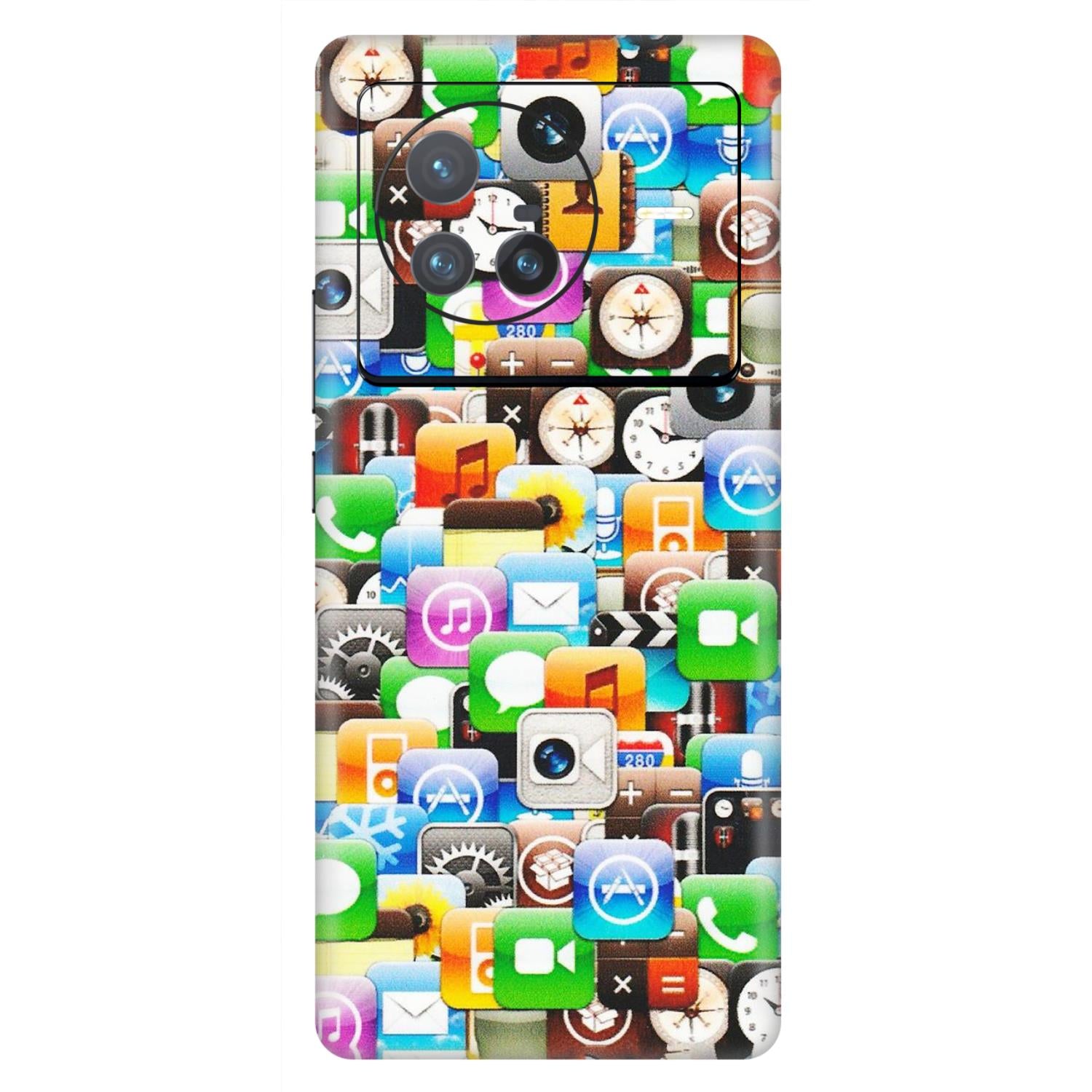 VIVO Z/V/X/T/U/S Series Phone Skins (All Models) - All Apple Icons - Matte Finish (M-93) Vivo X80 (5G)