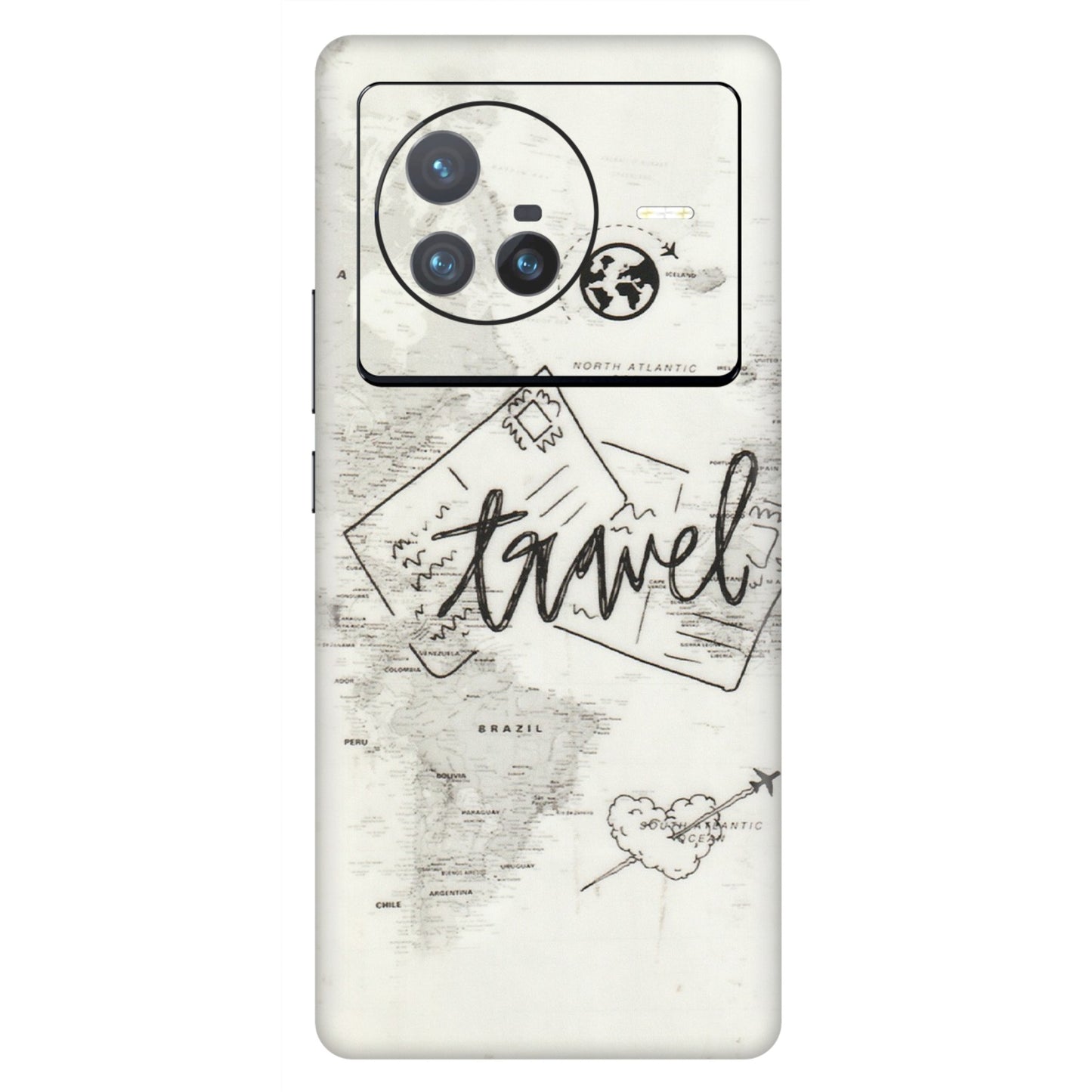 VIVO Z/V/X/T/U/S Series Phone Skins (All Models) - Travel Ticket - Transparent Finish (T-06) Vivo X80 (5G)