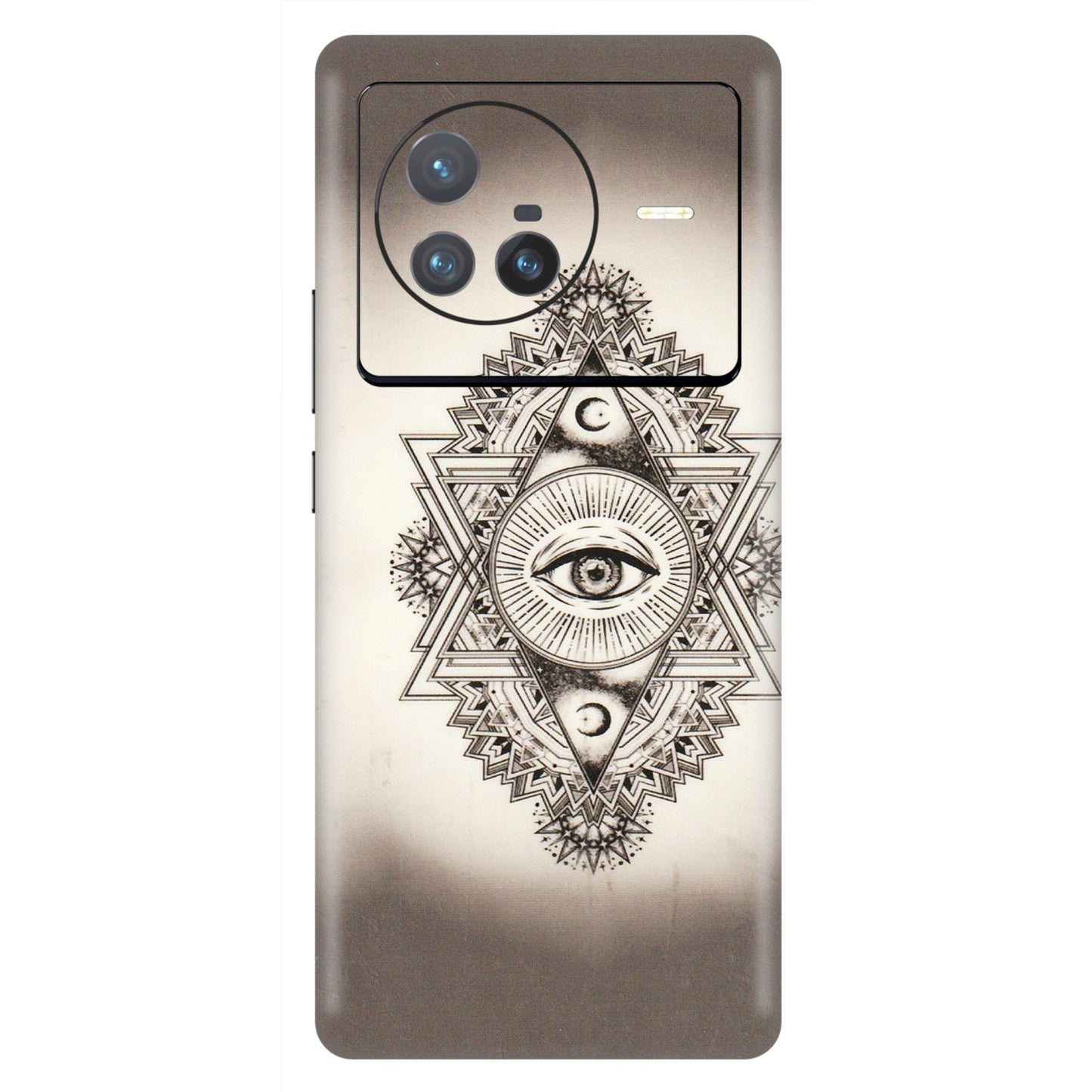 VIVO Z/V/X/T/U/S Series Phone Skins (All Models) - Illuminati Great Eye - Transparent Finish (T-14) Vivo X80 (5G)