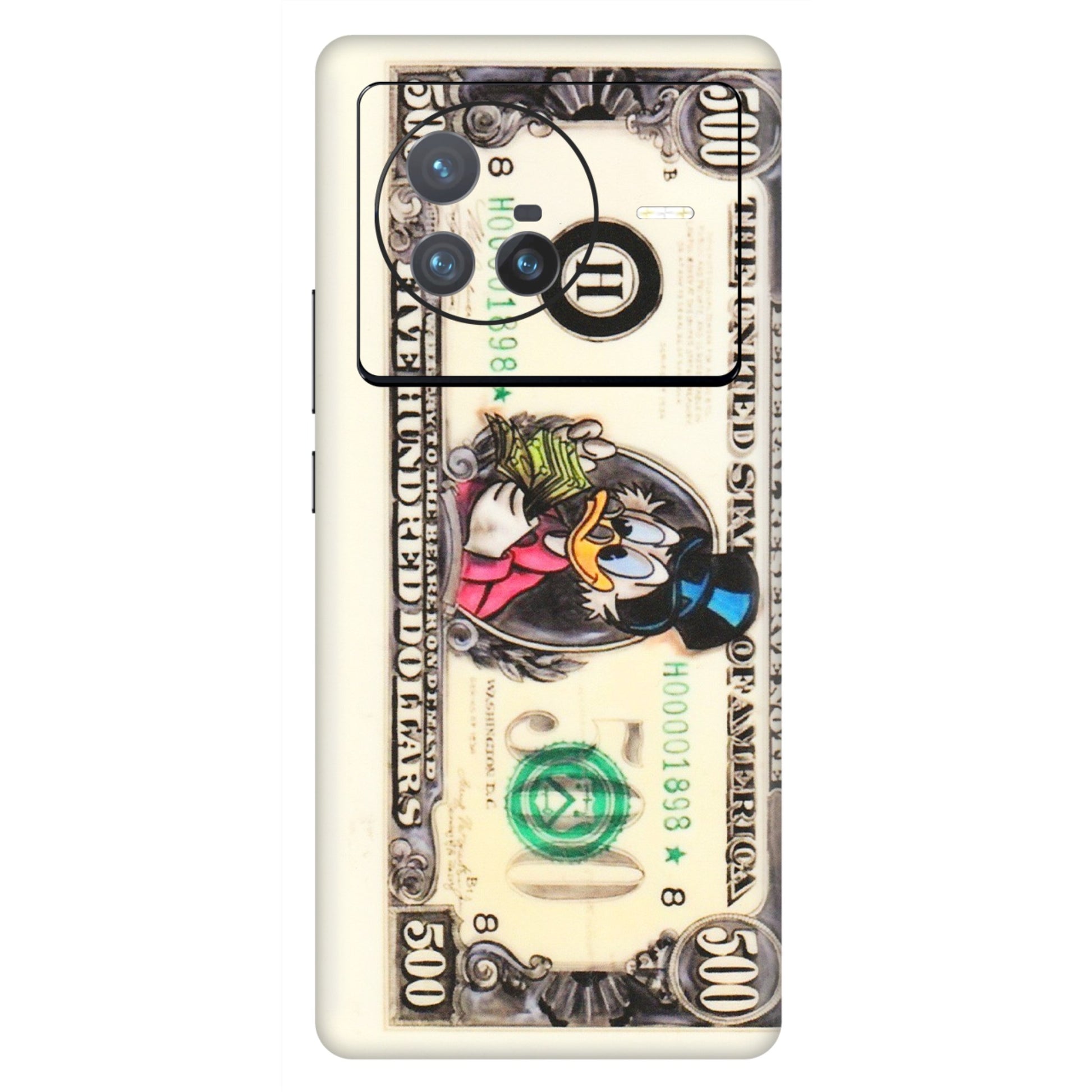 VIVO Z/V/X/T/U/S Series Phone Skins (All Models) - Five Hundred Dollar Duck - Transparent Finish (T-15) Vivo X80 (5G)
