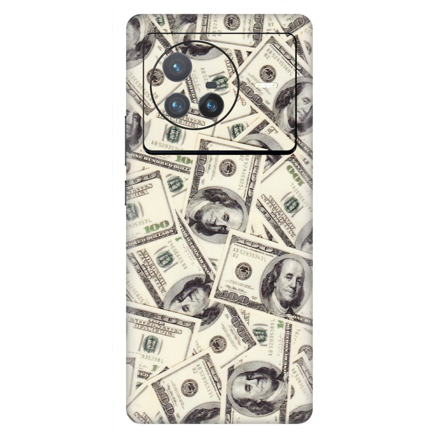 VIVO Z/V/X/T/U/S Series Phone Skins (All Models) - Dollar Lover - Transparent Finish (T-17) Vivo X80 (5G)
