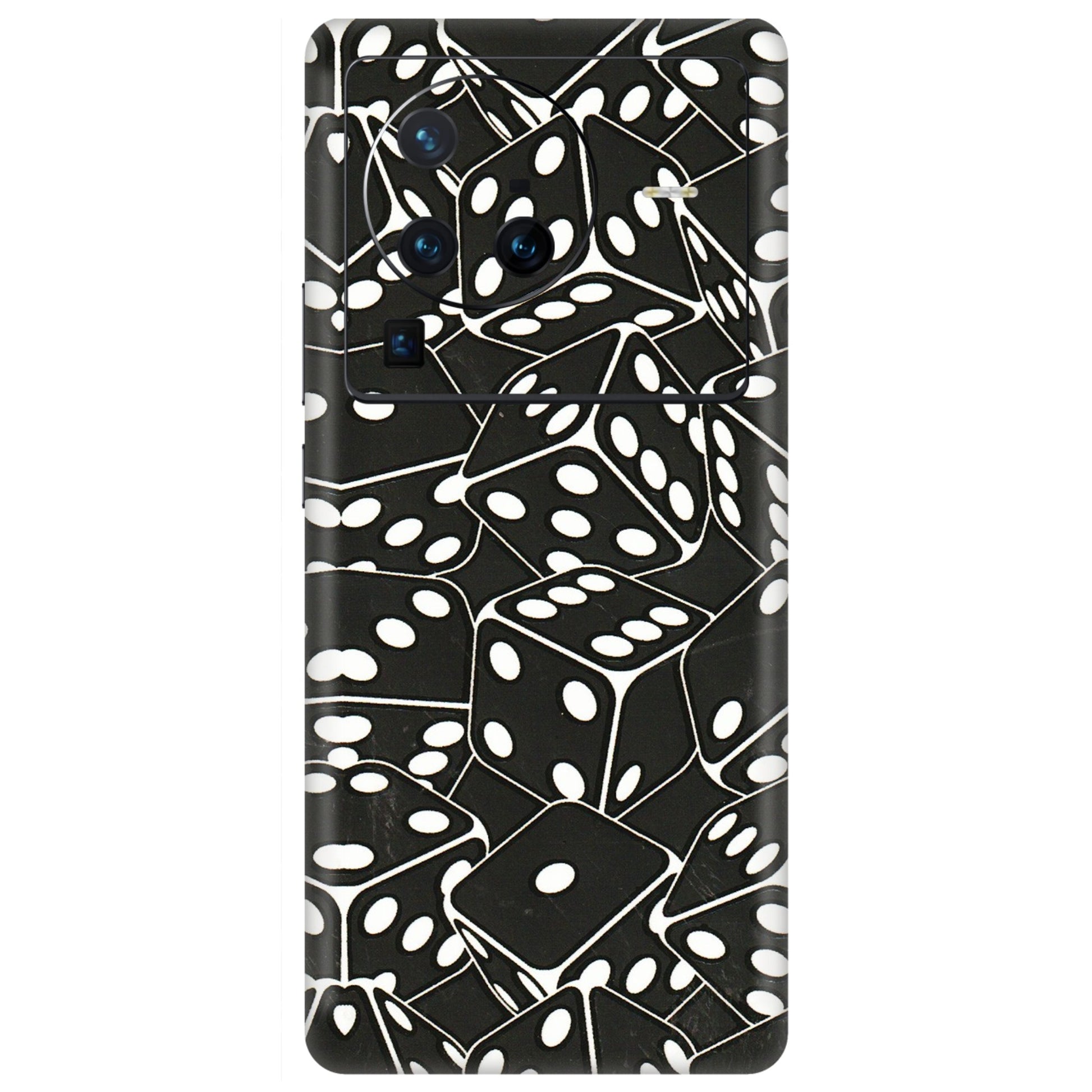 VIVO Z/V/X/T/U/S Series Phone Skins (All Models) - Big Black Dices - 3D Embossed Finish (L-106) Vivo X80 Pro (5G)