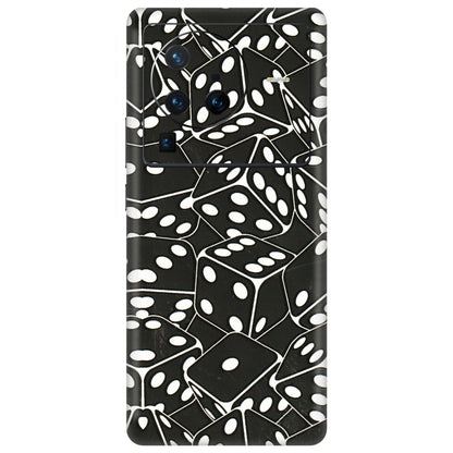 VIVO Z/V/X/T/U/S Series Phone Skins (All Models) - Big Black Dices - 3D Embossed Finish (L-106) Vivo X80 Pro (5G)