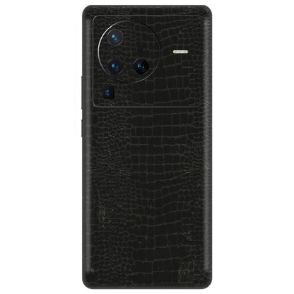 VIVO Z/V/X/T/U/S Series Phone Skins (All Models) - Snake Leather Black - 3D Embossed Finish (L-107) Vivo X80 Pro (5G)