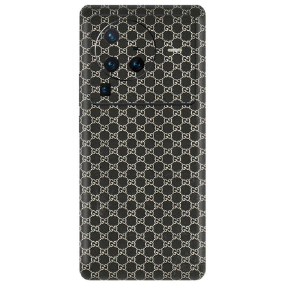 VIVO Z/V/X/T/U/S Series Phone Skins (All Models) - Black G Print - 3D Embossed Finish (L-109) Vivo X80 Pro (5G)