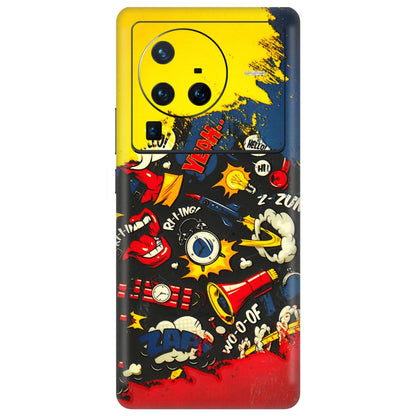 VIVO Z/V/X/T/U/S Series Phone Skins (All Models) - Pacific Doodle Art - 3D Embossed Finish (L-120) Vivo X80 Pro (5G)