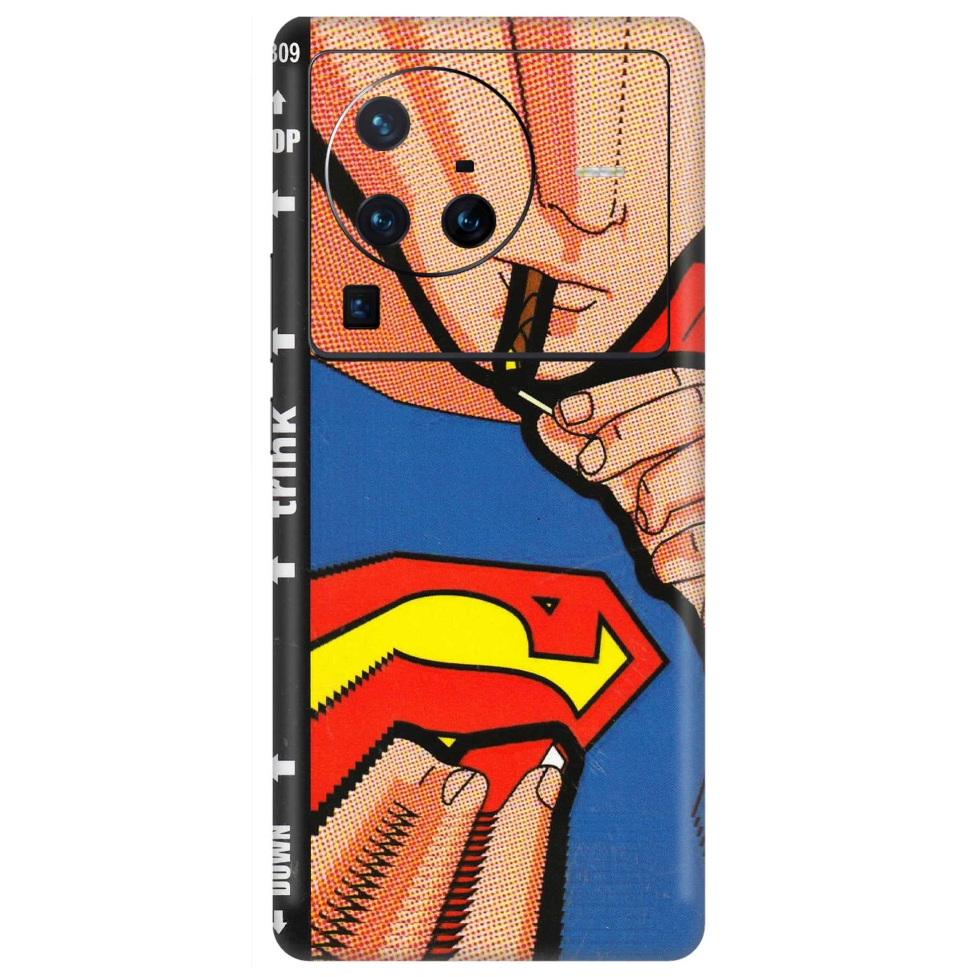 VIVO Z/V/X/T/U/S Series Phone Skins (All Models) - Superman Sutta - 3D Embossed Finish (L-130) Vivo X80 Pro (5G)