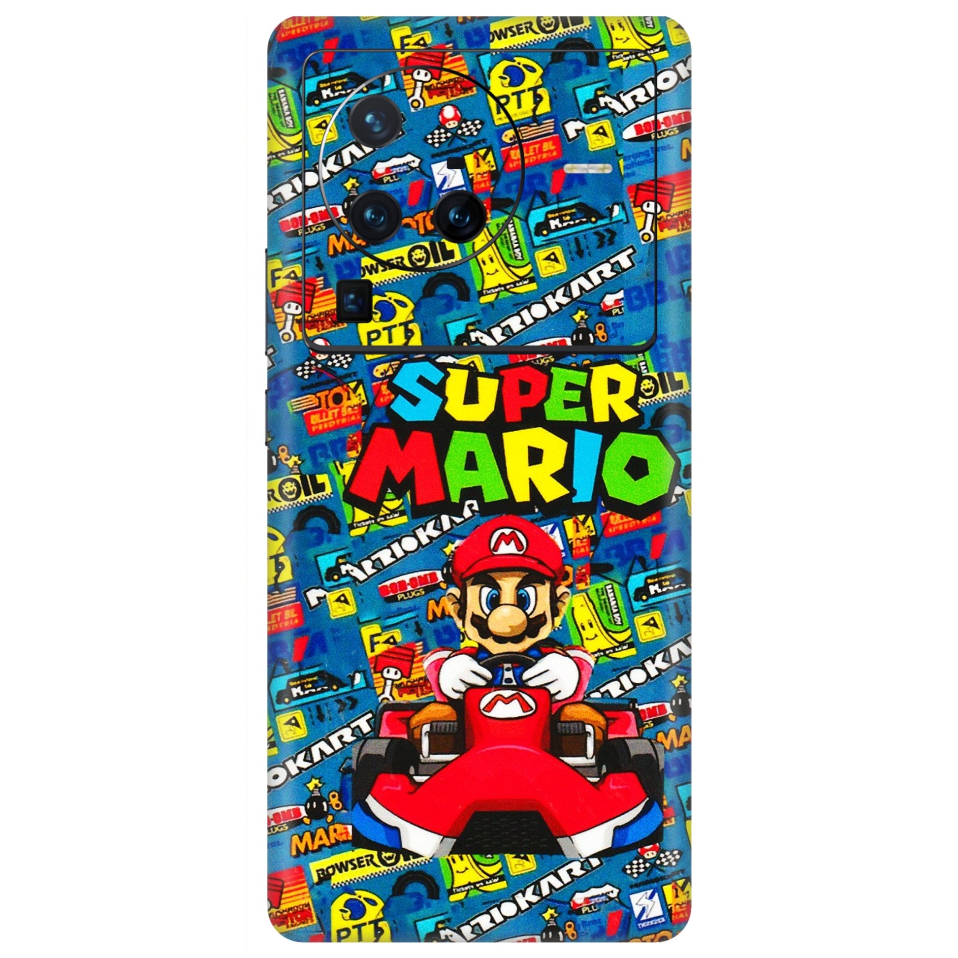 VIVO Z/V/X/T/U/S Series Phone Skins (All Models) - Super Mario Kart - 3D Embossed Finish (L-140) Vivo X80 Pro (5G)