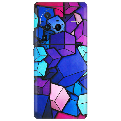 VIVO Z/V/X/T/U/S Series Phone Skins (All Models) - Cube Doodle - 3D Embossed Finish (L-141) Vivo X80 Pro (5G)