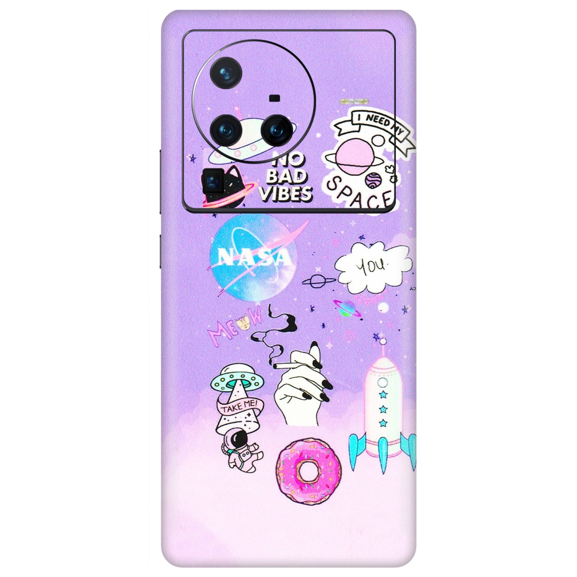 VIVO Z/V/X/T/U/S Series Phone Skins (All Models) - I Need My Nasa Skin - 3D Embossed Finish (L-149) Vivo X80 Pro (5G)