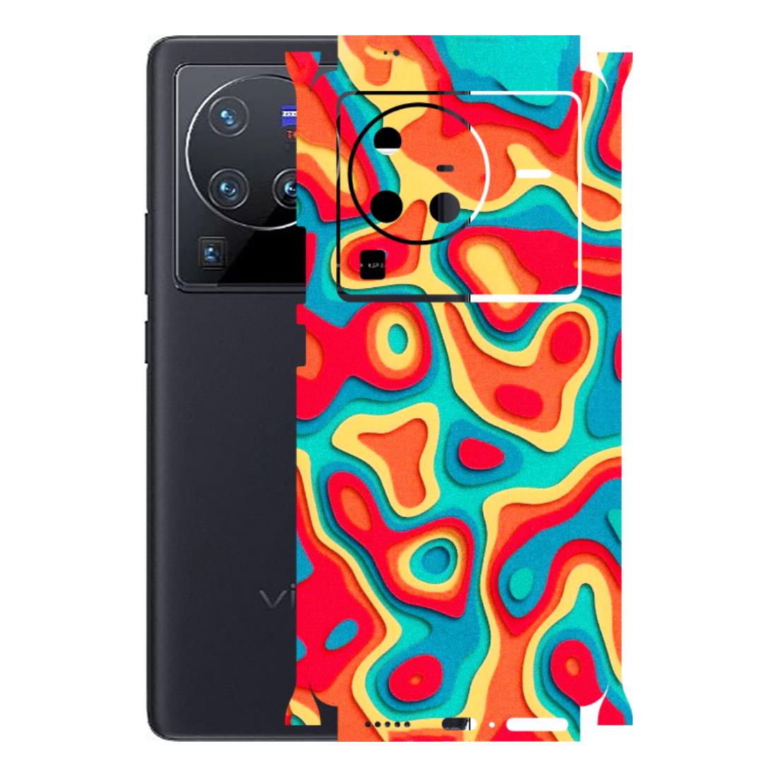 VIVO Z/V/X/T/U/S Series Phone Skins (All Models) - Abstract Swirl - 3D Embossed Finish (L-150) Vivo X80 Pro (5G)