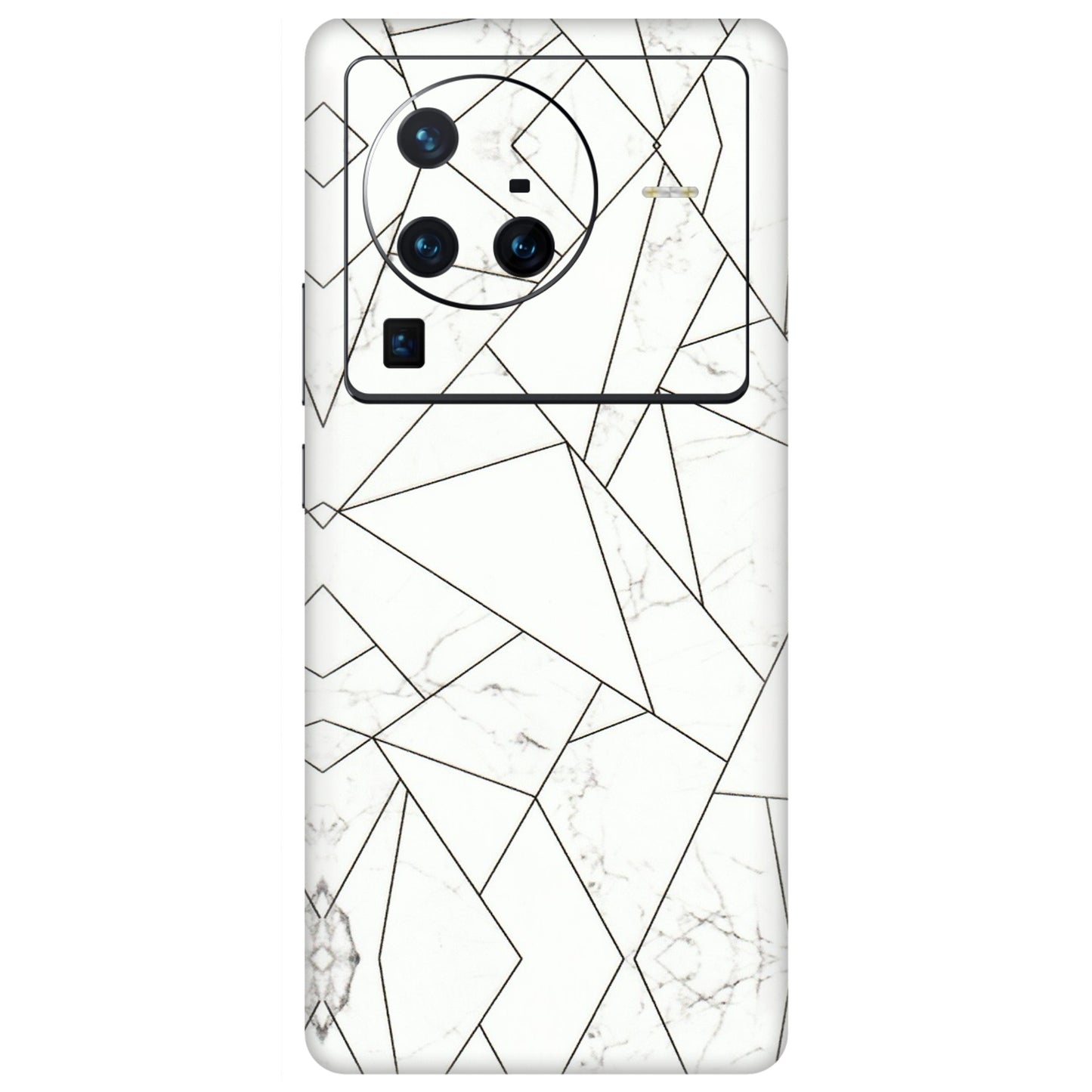 VIVO Z/V/X/T/U/S Series Phone Skins (All Models) - Luxury White Marble Effect - 3D Embossed Finish (L-168) Vivo X80 Pro (5G)