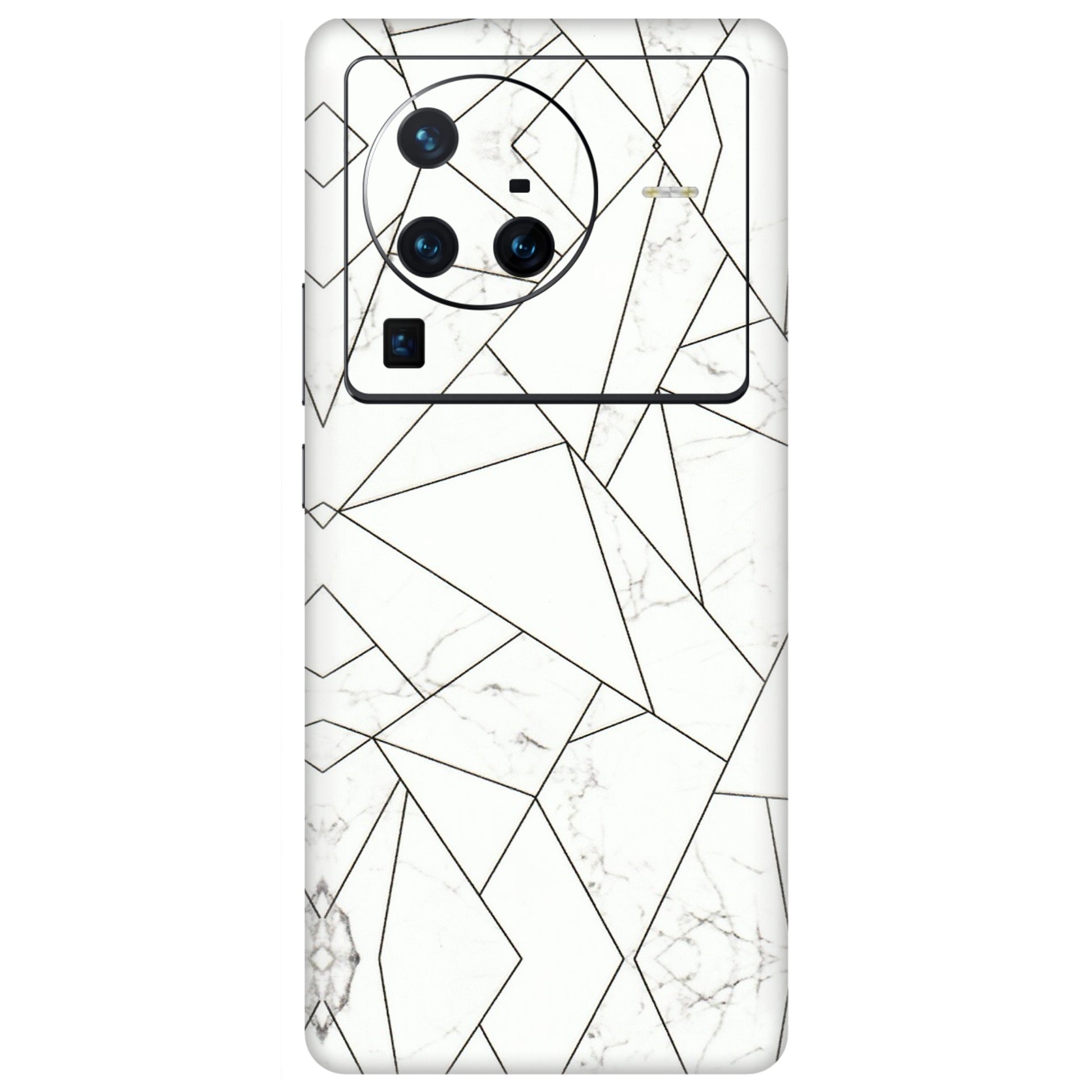 VIVO Z/V/X/T/U/S Series Phone Skins (All Models) - Luxury White Marble Effect - 3D Embossed Finish (L-168) Vivo X80 Pro (5G)