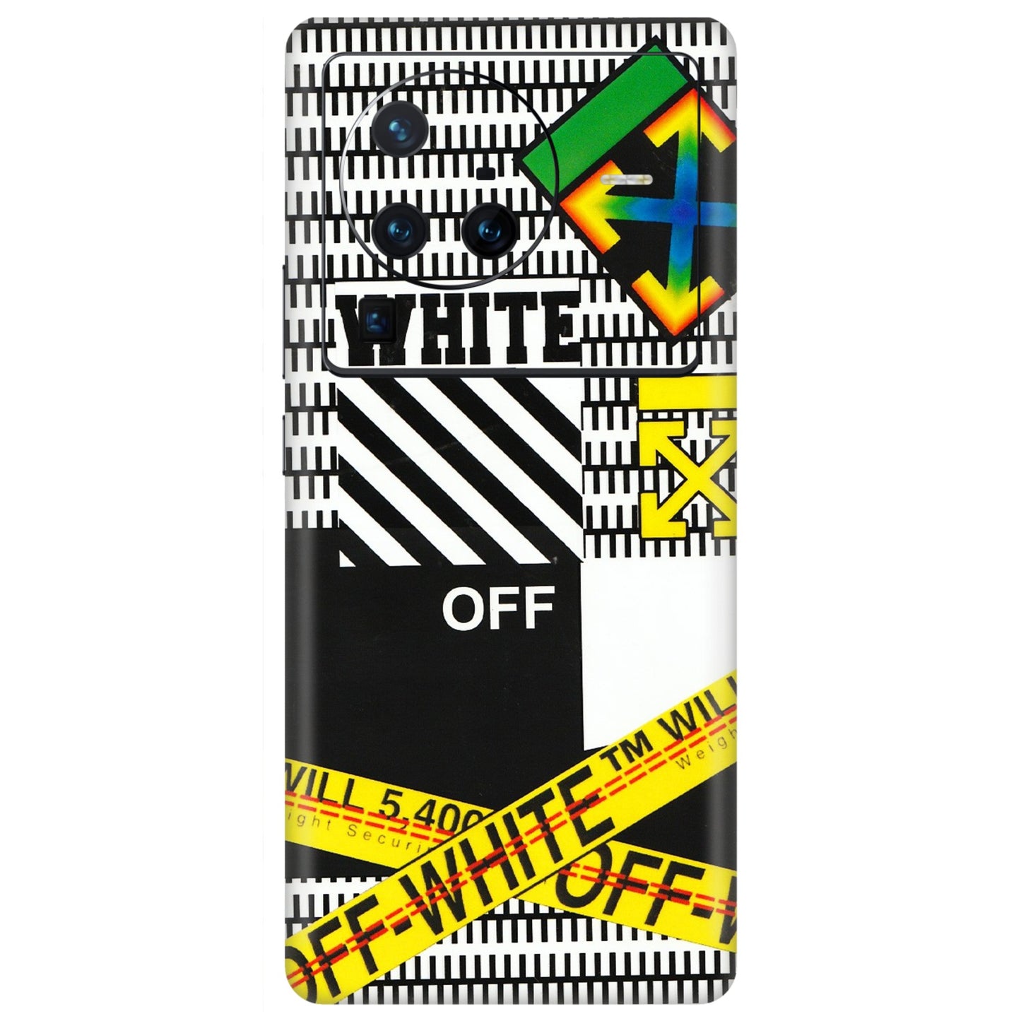 VIVO Z/V/X/T/U/S Series Phone Skins (All Models) - White Off Abstract - 3D Embossed Finish (L-172) Vivo X80 Pro (5G)