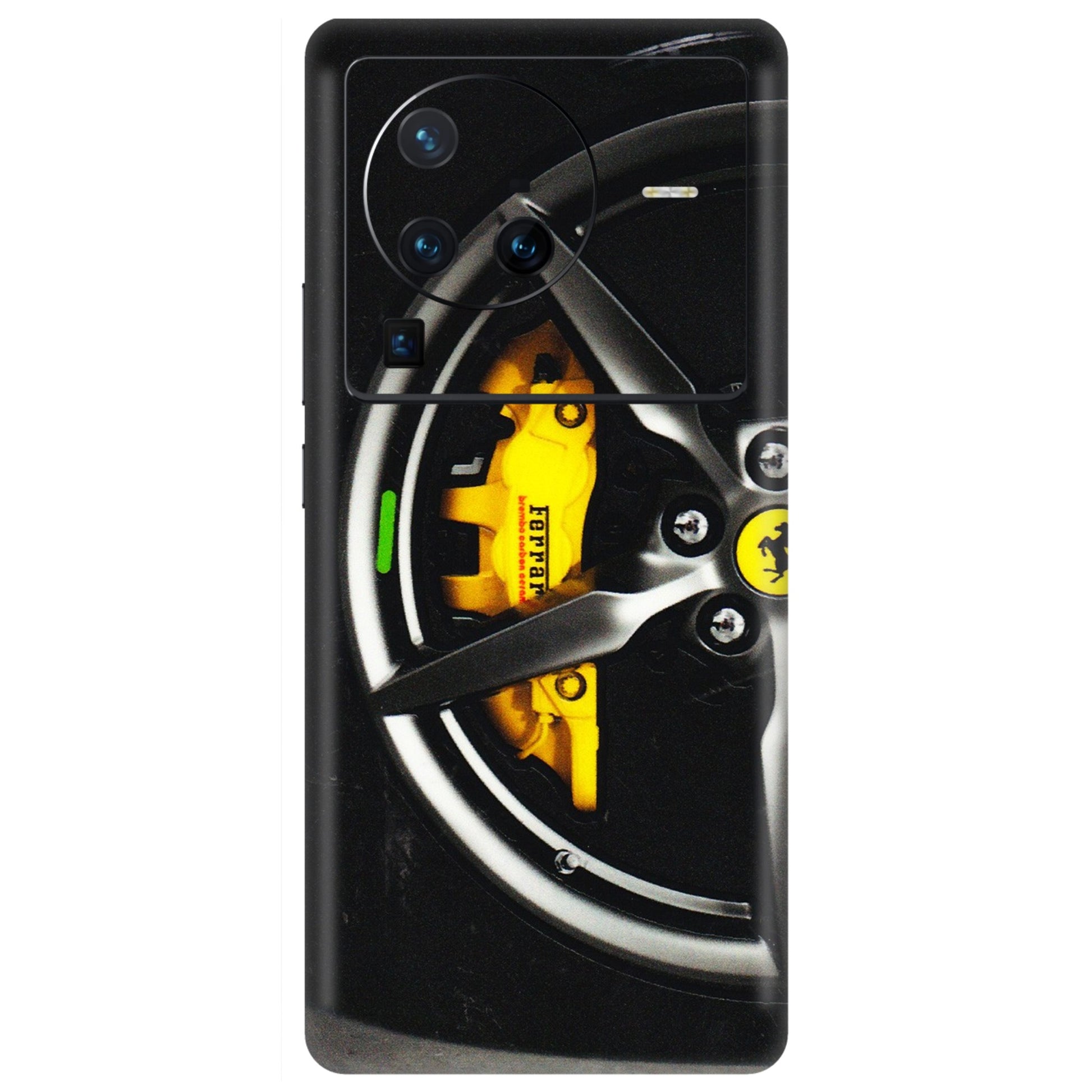 VIVO Z/V/X/T/U/S Series Phone Skins (All Models) - Ferrari Wheel Alloy - 3D Embossed Finish (L-173) Vivo X80 Pro (5G)