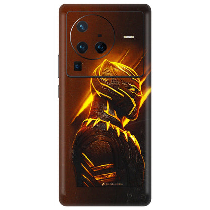 VIVO Z/V/X/T/U/S Series Phone Skins (All Models) - Gold Black Panther - 3D Embossed Finish (L-181) Vivo X80 Pro (5G)