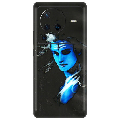 VIVO Z/V/X/T/U/S Series Phone Skins (All Models) - Har Har Mahadev Blue/Black - 3D Embossed Finish (L-185) Vivo X80 Pro (5G)