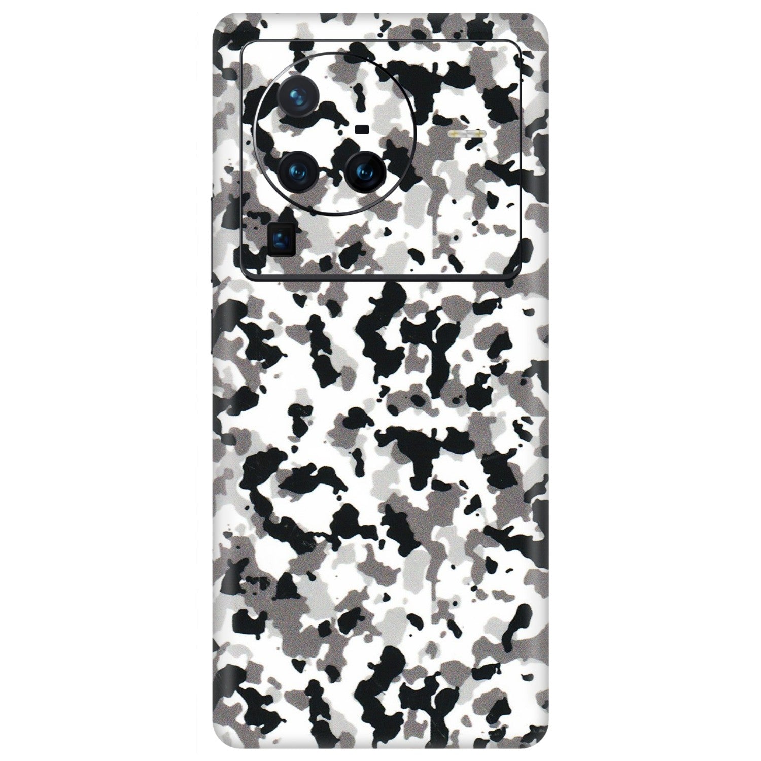 VIVO Z/V/X/T/U/S Series Phone Skins (All Models) - White Black Camouflage - 3D Embossed Finish (L-18) Vivo X80 Pro (5G)