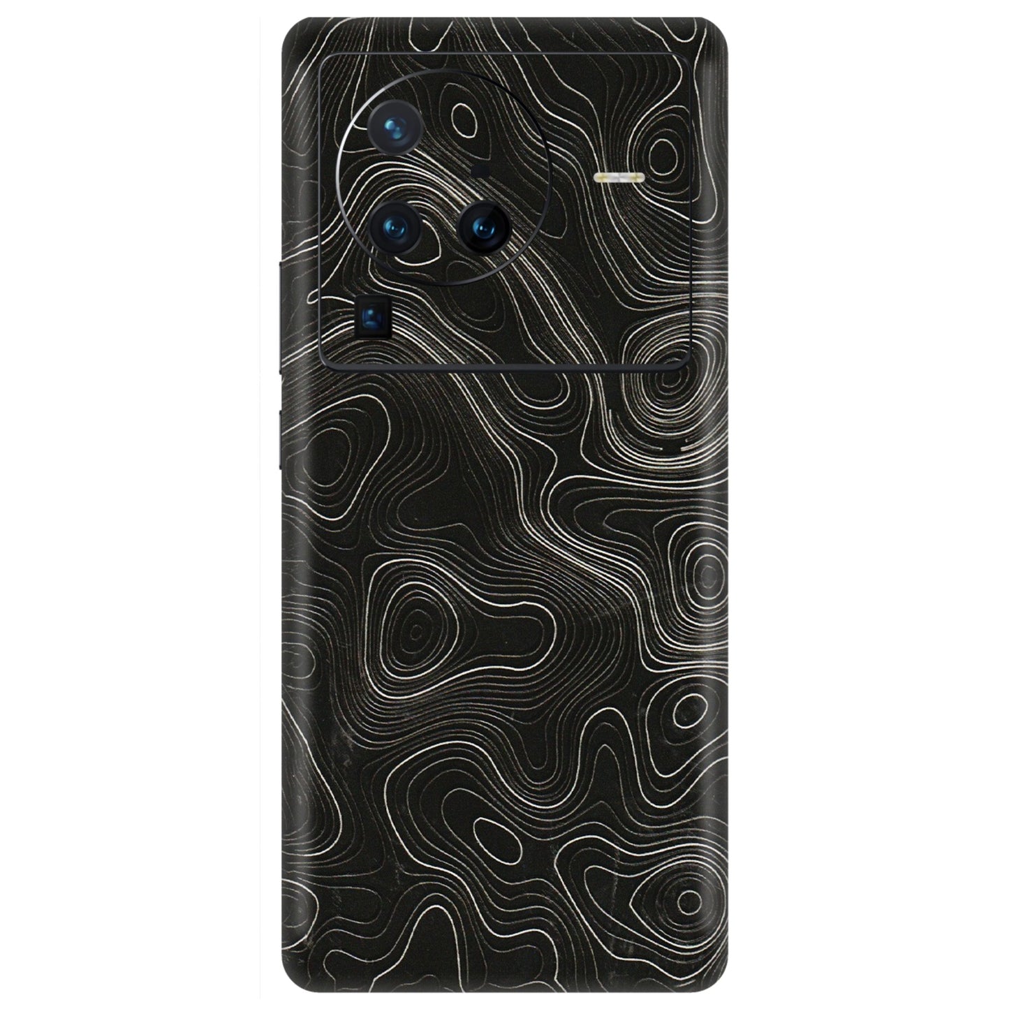 VIVO Z/V/X/T/U/S Series Phone Skins (All Models) - Black Swirl - 3D Embossed Finish (L-196) Vivo X80 Pro (5G)
