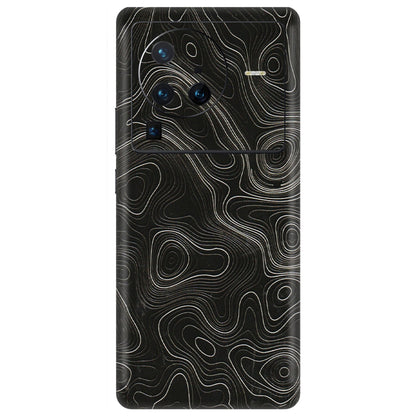 VIVO Z/V/X/T/U/S Series Phone Skins (All Models) - Black Swirl - 3D Embossed Finish (L-196) Vivo X80 Pro (5G)