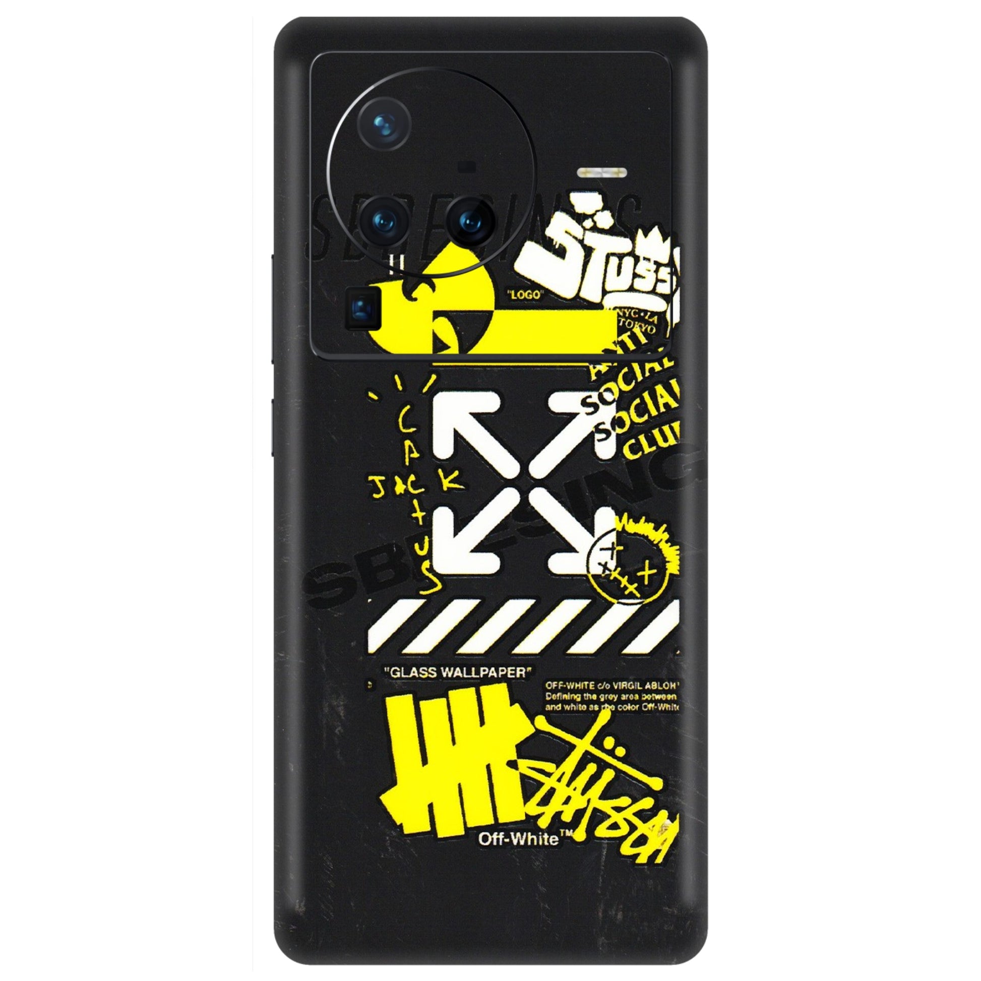 VIVO Z/V/X/T/U/S Series Phone Skins (All Models) - Anti Social Graffiti - 3D Embossed Finish (L-198) Vivo X80 Pro (5G)