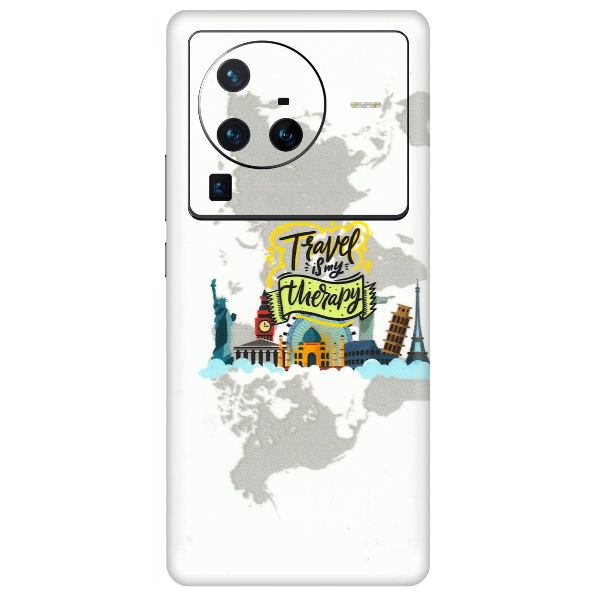 VIVO Z/V/X/T/U/S Series Phone Skins (All Models) - Travel Therapy - 3D Embossed Finish (L-199) Vivo X80 Pro (5G)